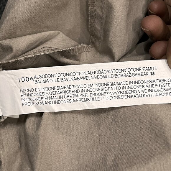 Zara Basic Beige Smocked Midi Dress with Tie Belt - Picture 5 of 5